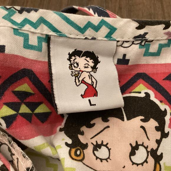 Betty Boop Medical Scrub Mock Wrap Top - Picture 5 of 5